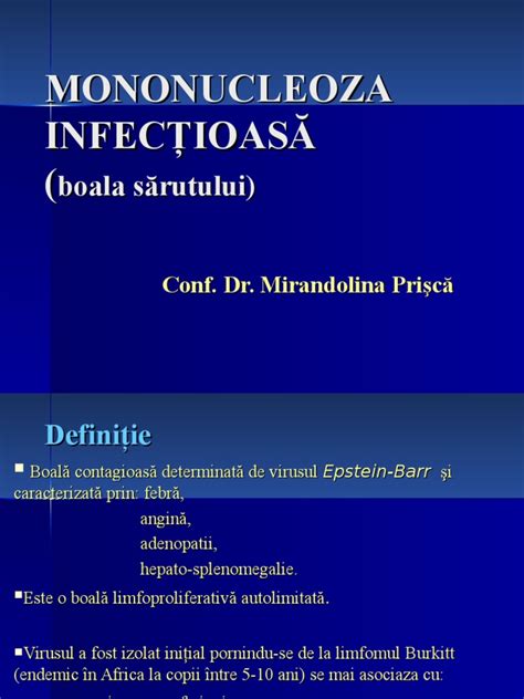 Profil mononucleoză infecţioasă